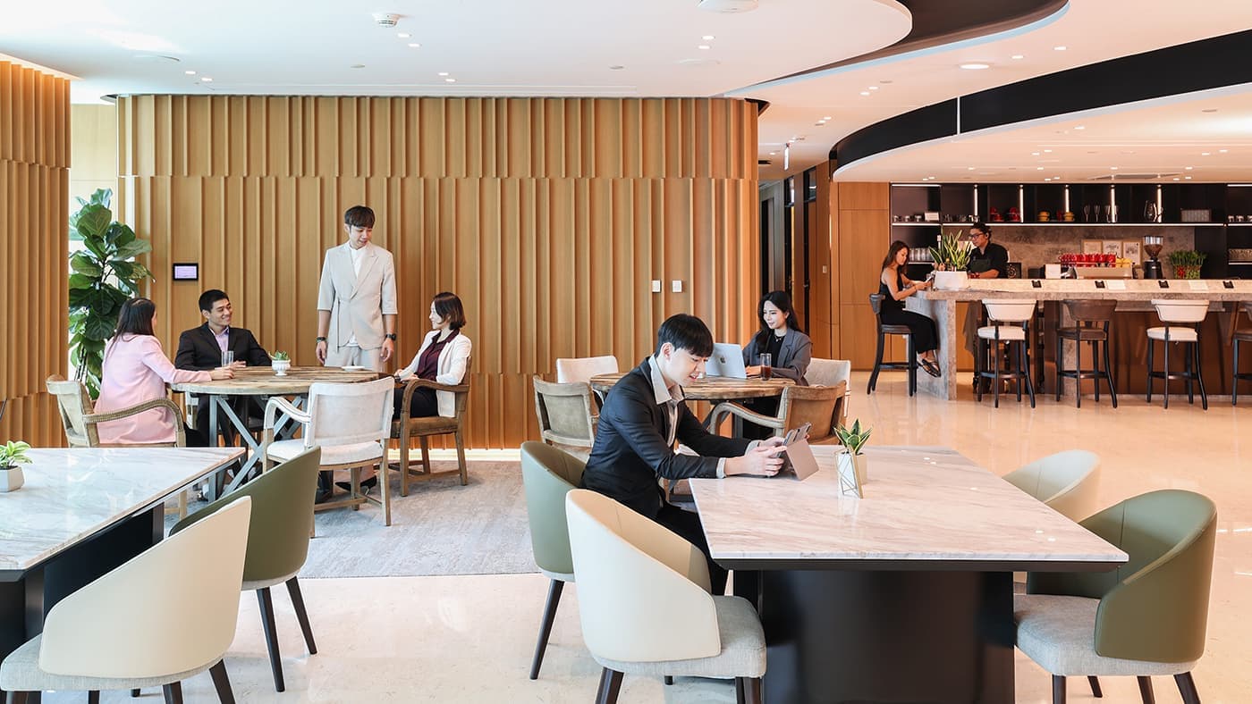 会员们在TEC的共享办公空间协同工作和交流