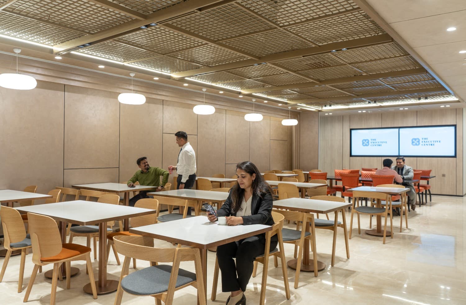 Cafe area in The Earth Centre, showcasing seating and a casual dining space