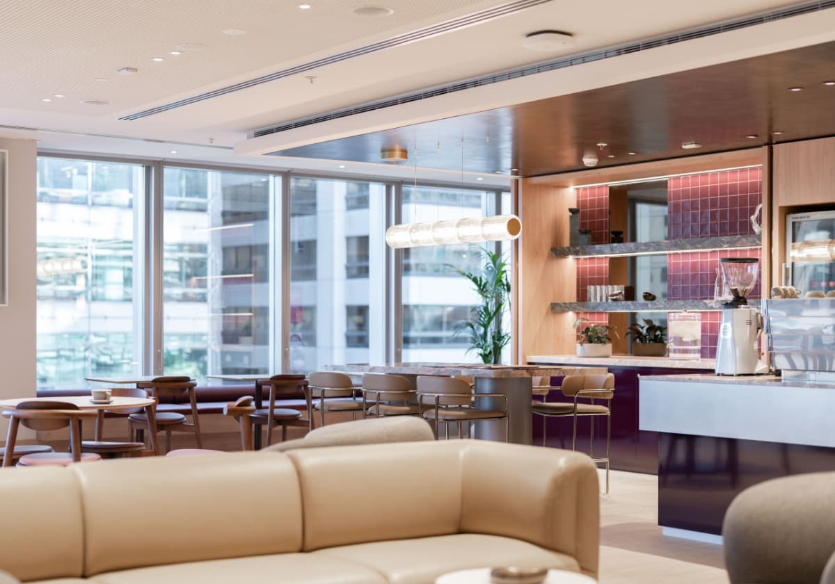 The Executive Centre event space in Sydney featuring flexible seating and modern furnishings for corporate gatherings and presentations