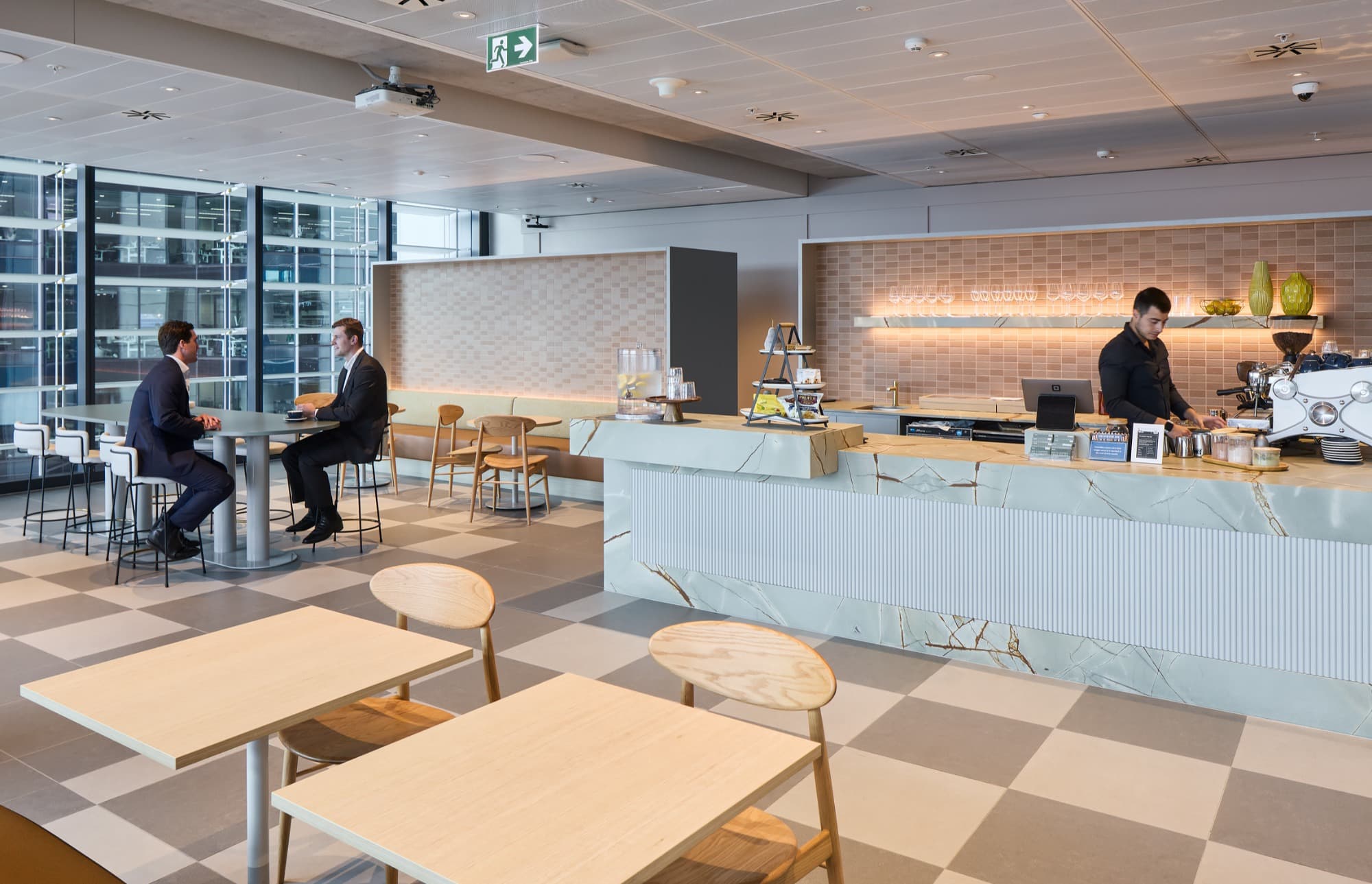 Executive Centre event space in Sydney featuring flexible seating and modern décor for corporate gatherings and networking sessions
