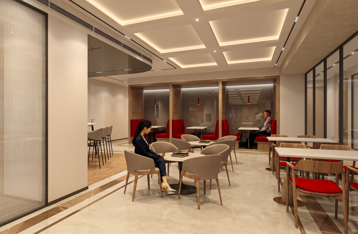 The Barista Bar at The Executive Centre Raheja 3F in Mumbai, showcasing a modern cafe setup