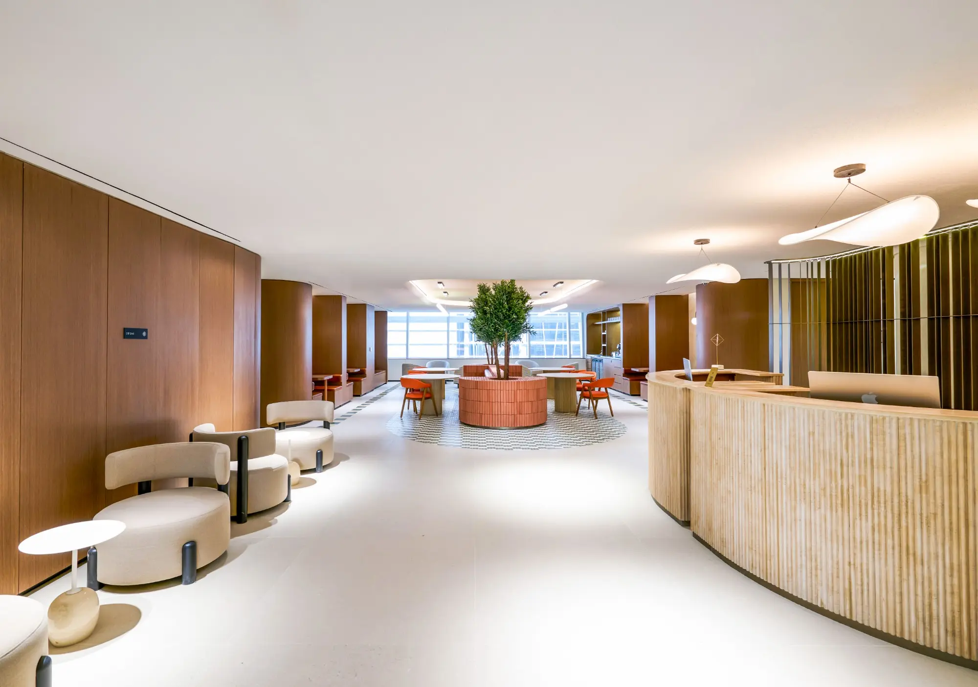 Modern lounge area in KAFD 2.08 featuring contemporary seating and decor