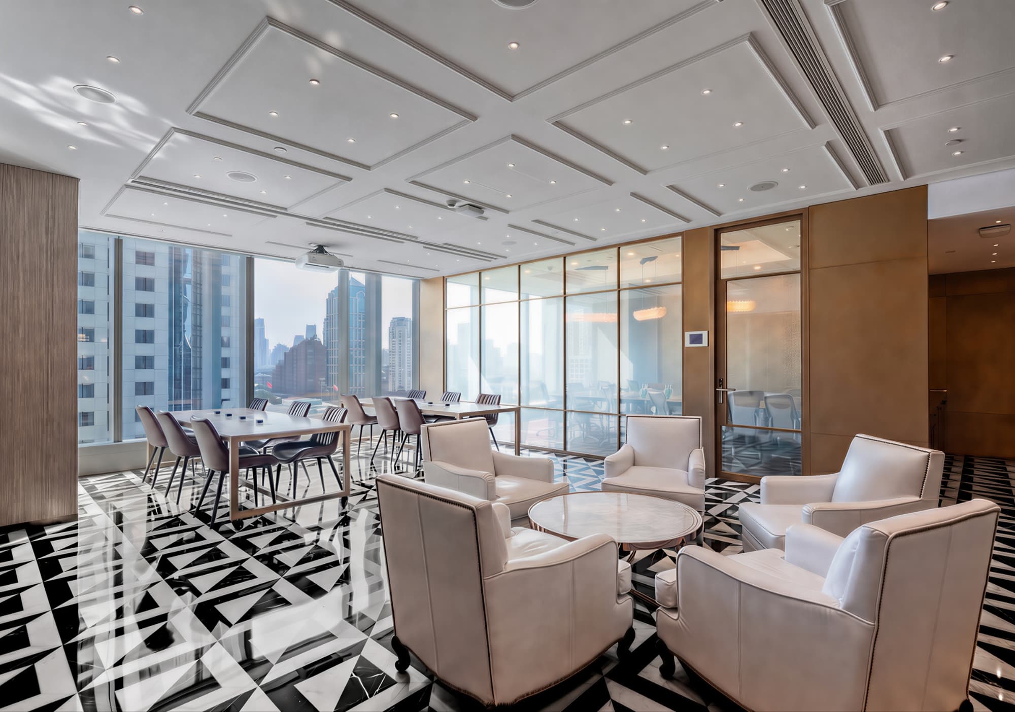 Jingan Kerry Centre Tower 2 coworking space with modern design and bright interiors at The Executive Centre in Shanghai