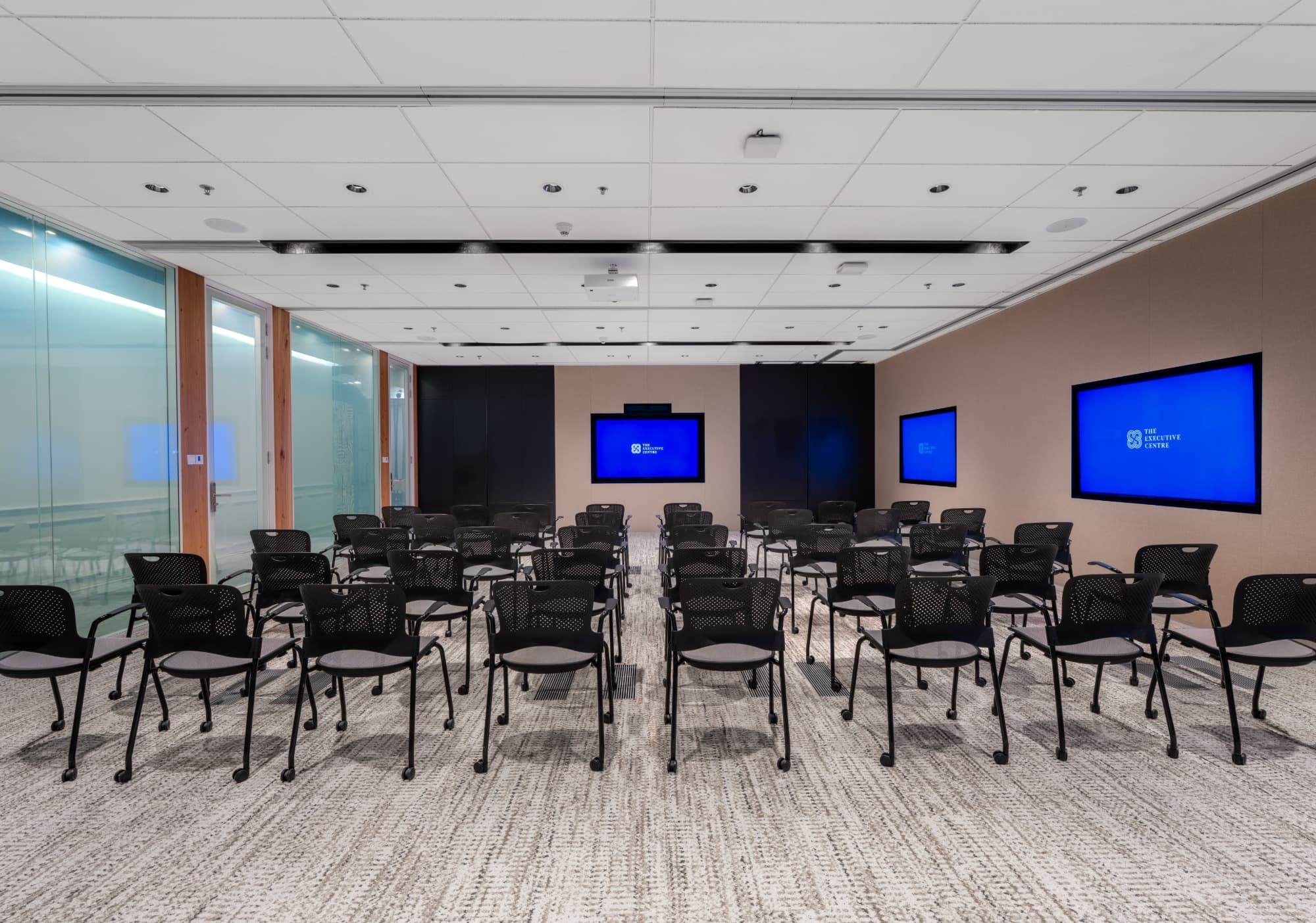 TEC event space at Shanghai The Center featuring flexible seating and modern design for corporate gatherings and professional events
